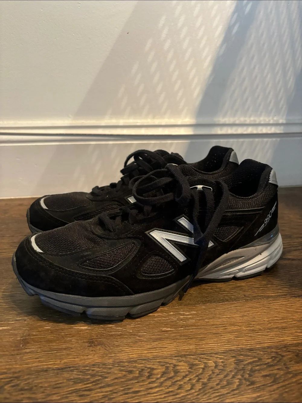 New Balance Men's Black & Gray 066 Sneakers, 9.5
